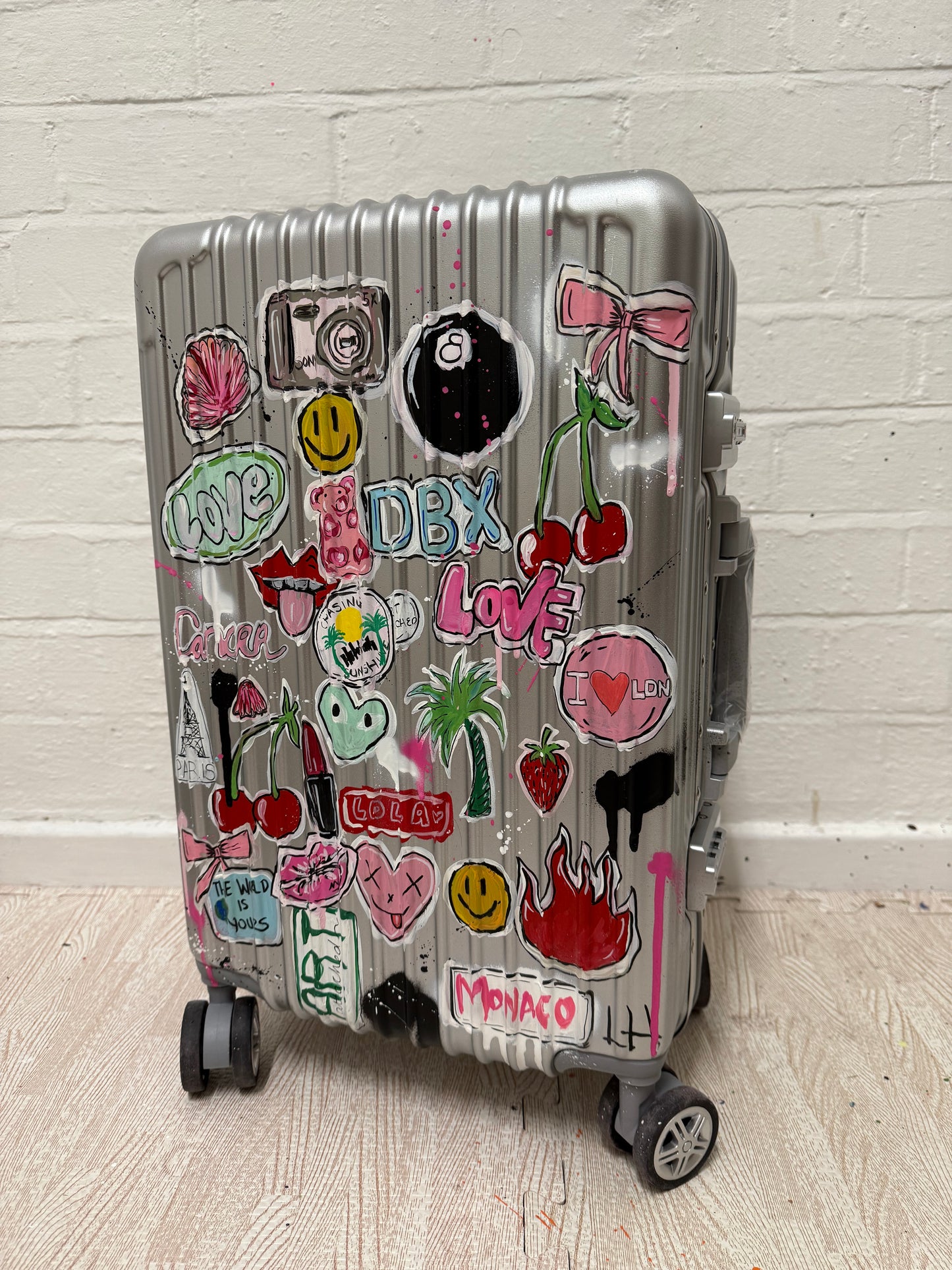 Silver Custom Cabin Suitcase