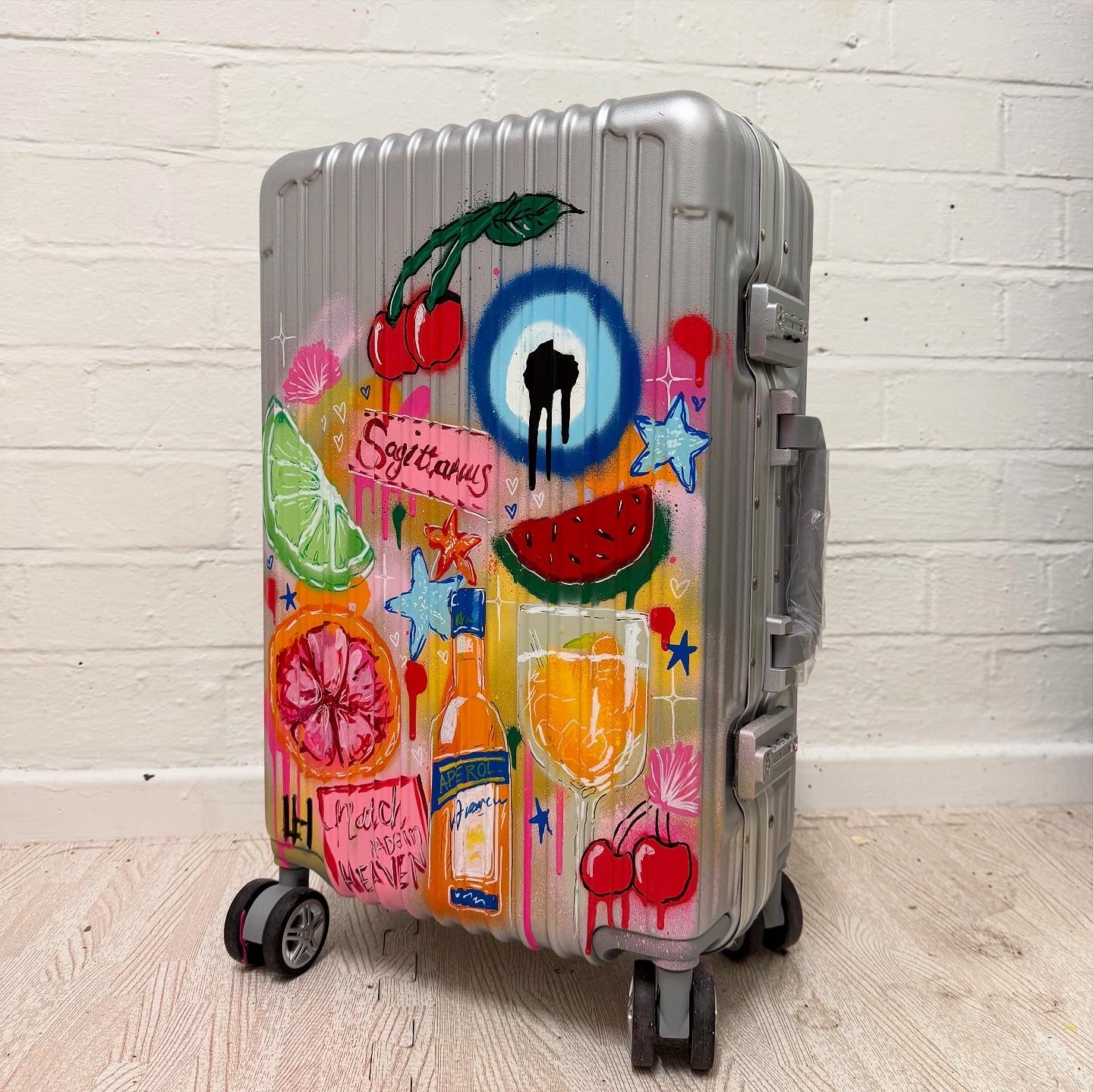 Silver Custom Cabin Suitcase