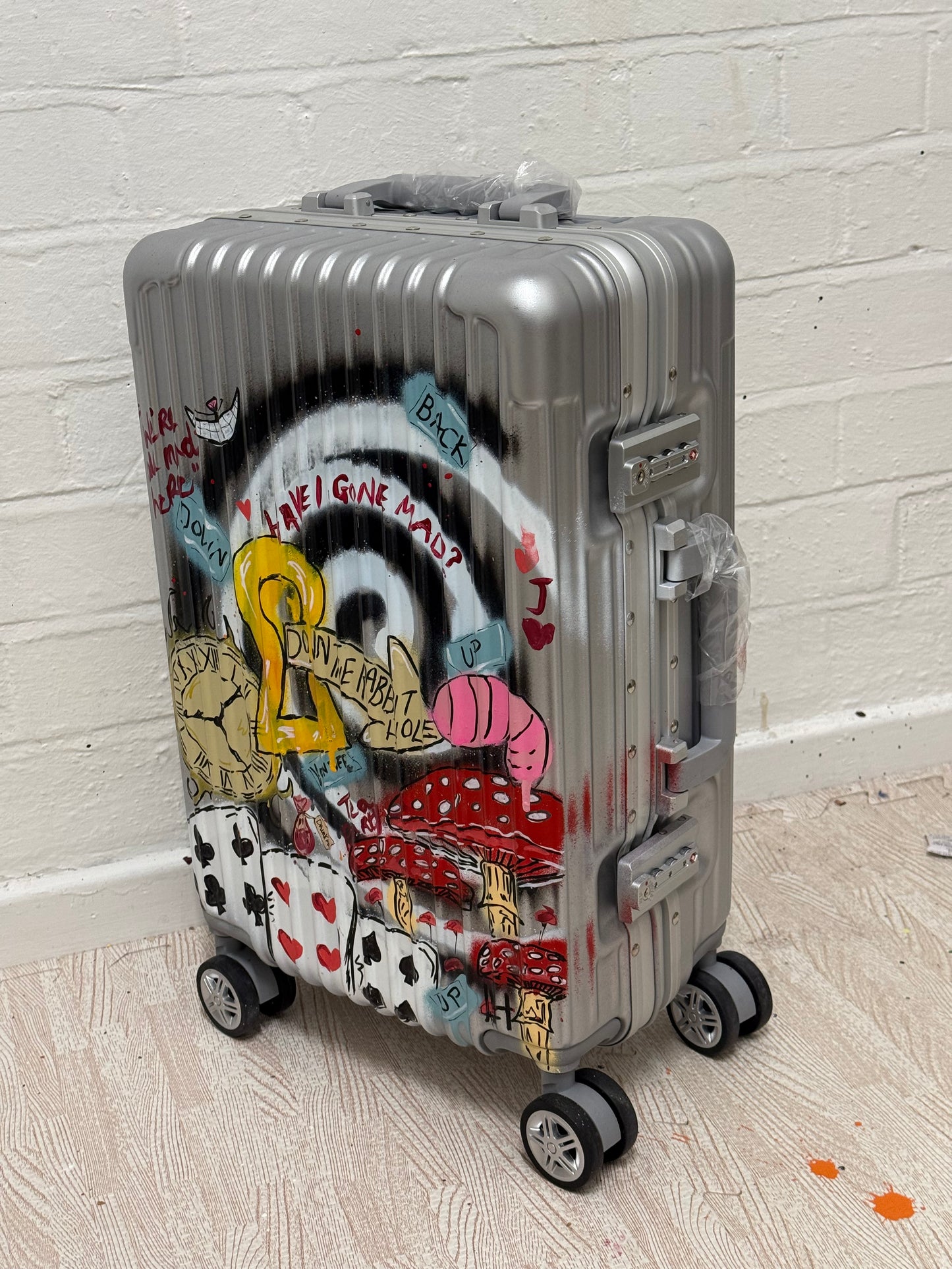 Silver Custom Cabin Suitcase