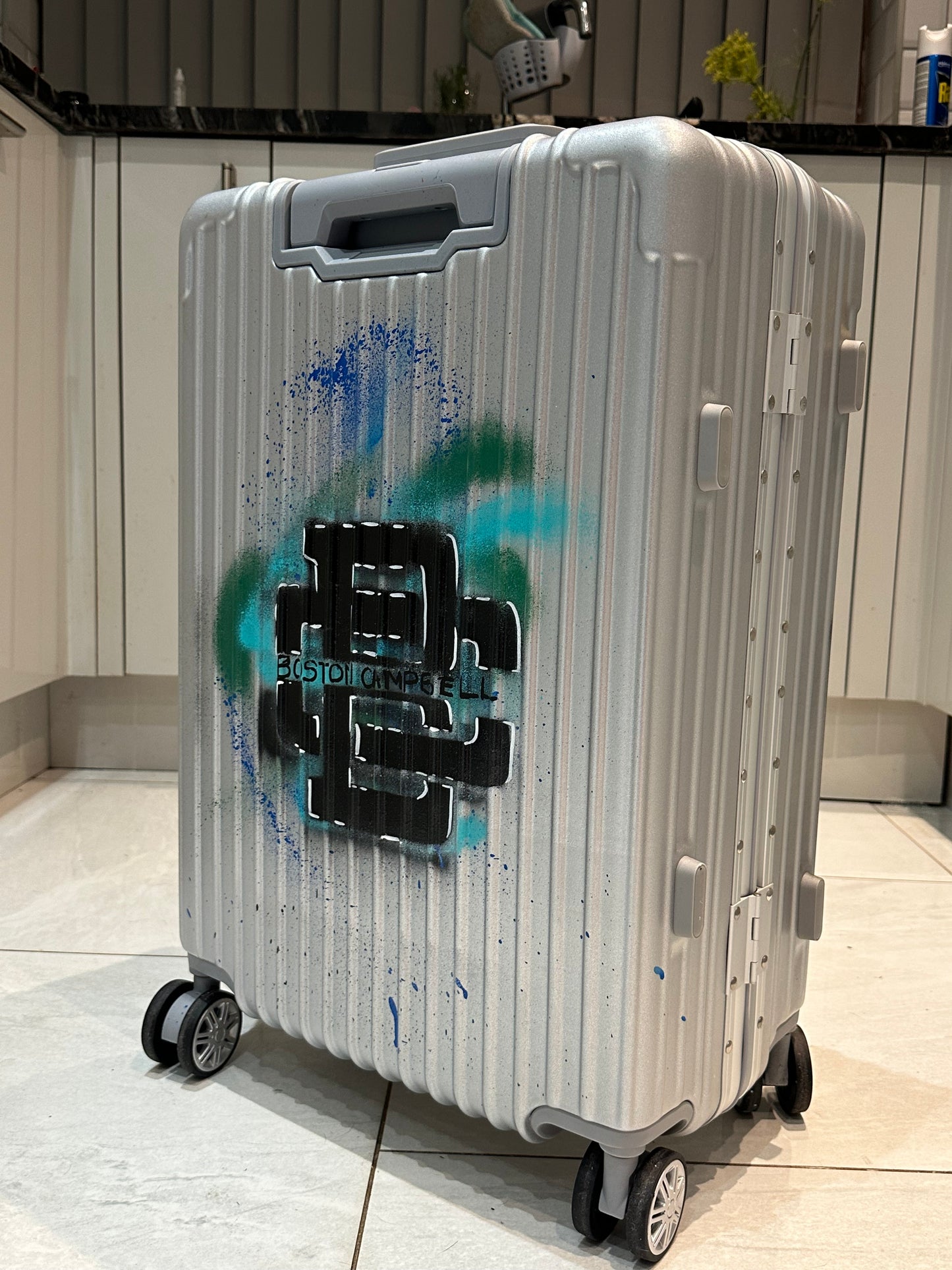 Custom Suitcase Medium (Silver)