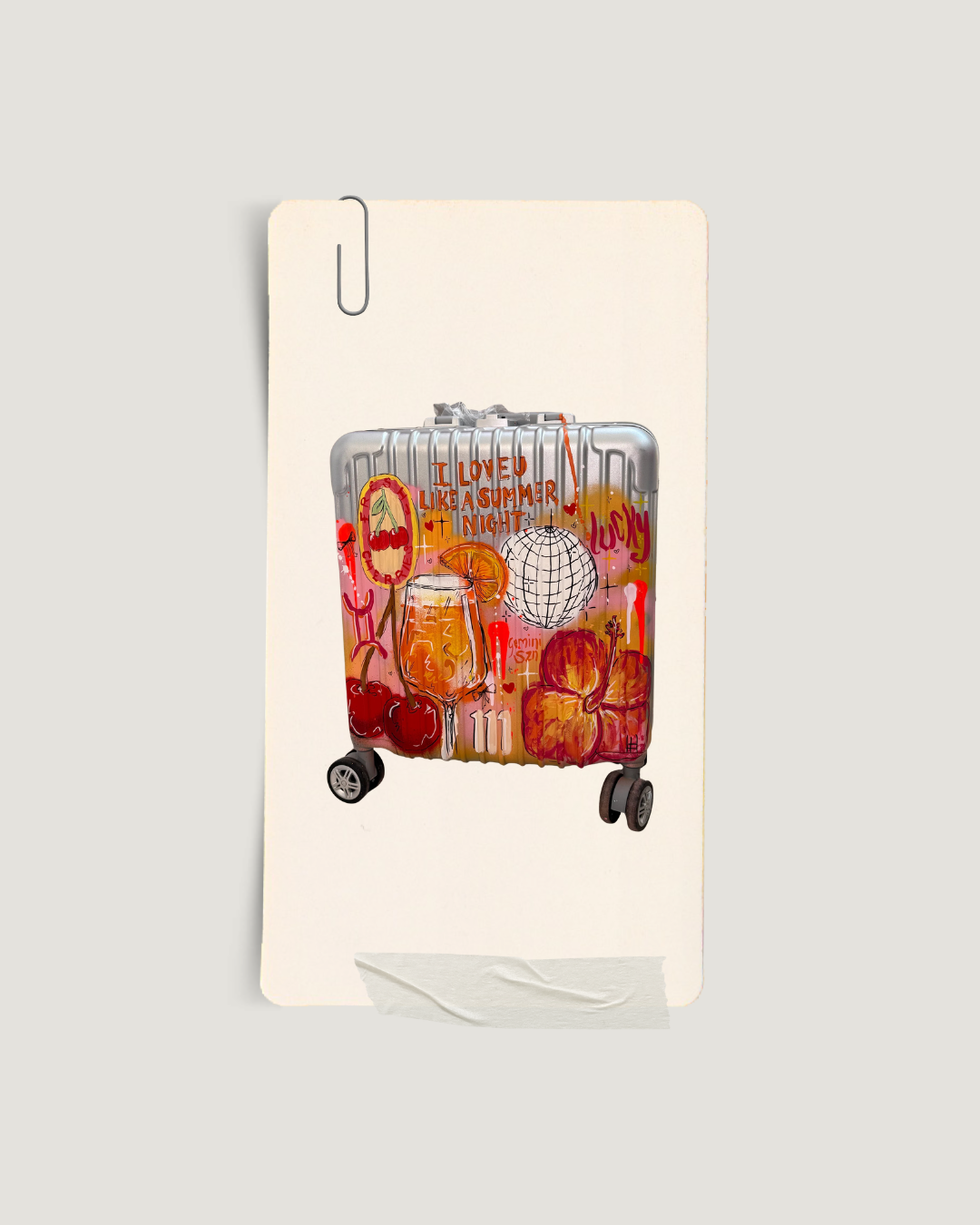 6. Custom Suitcase Smaller Cabin Size (Silver)