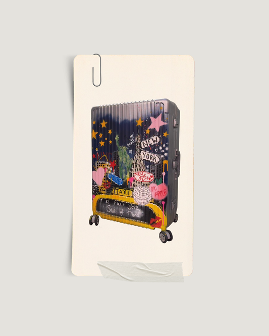 4. Custom Large Suitcase (Silver)