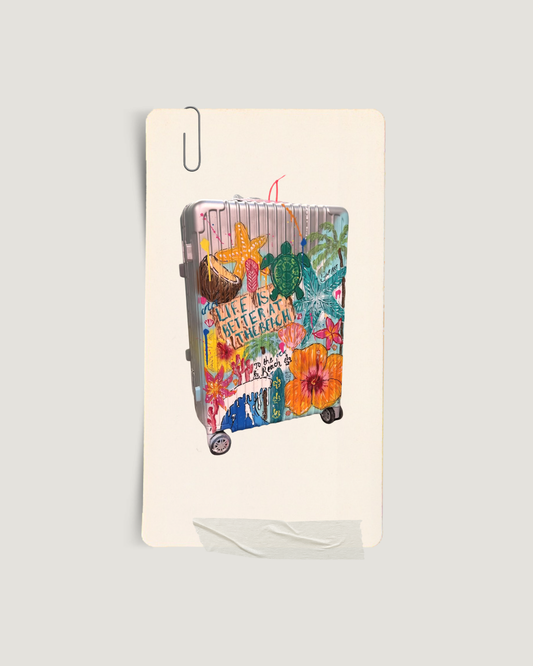 3. Custom Medium Suitcase (Silver)