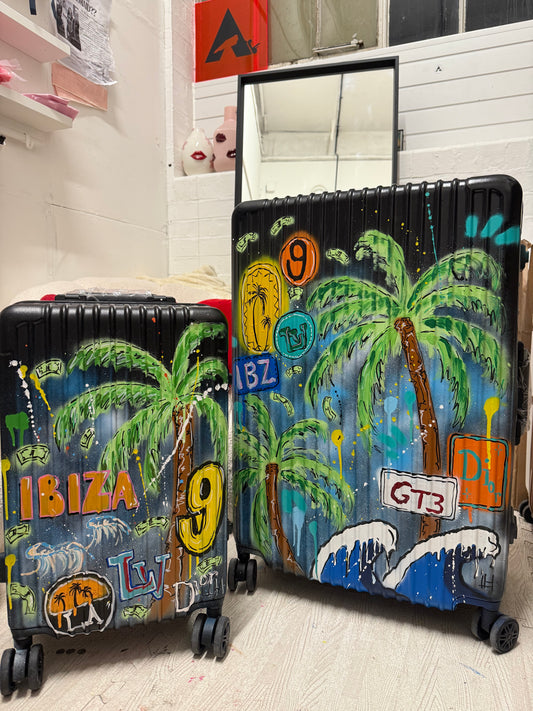 Black Large Custom Suitcase