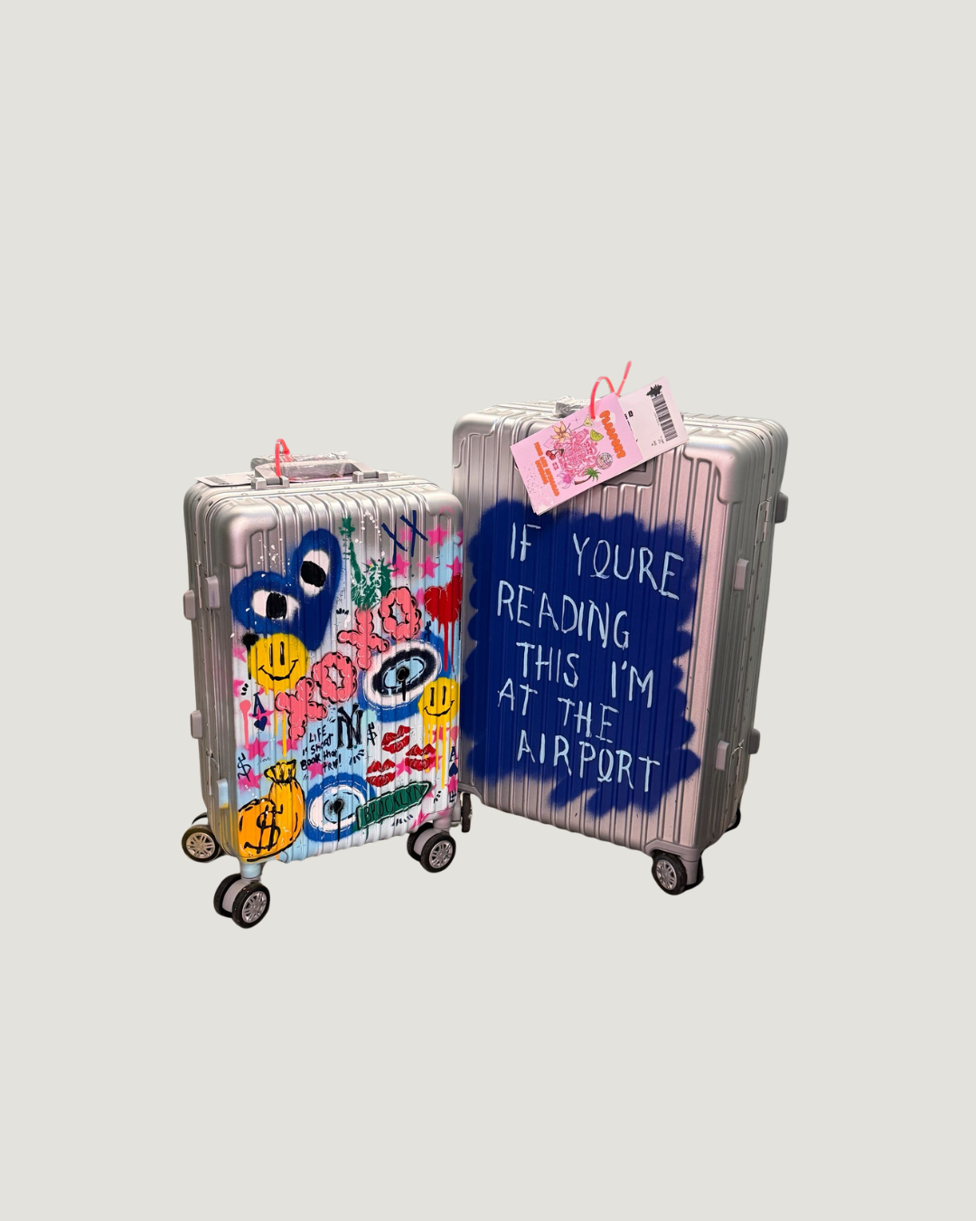 1. Custom Cabin Suitcase (Silver)