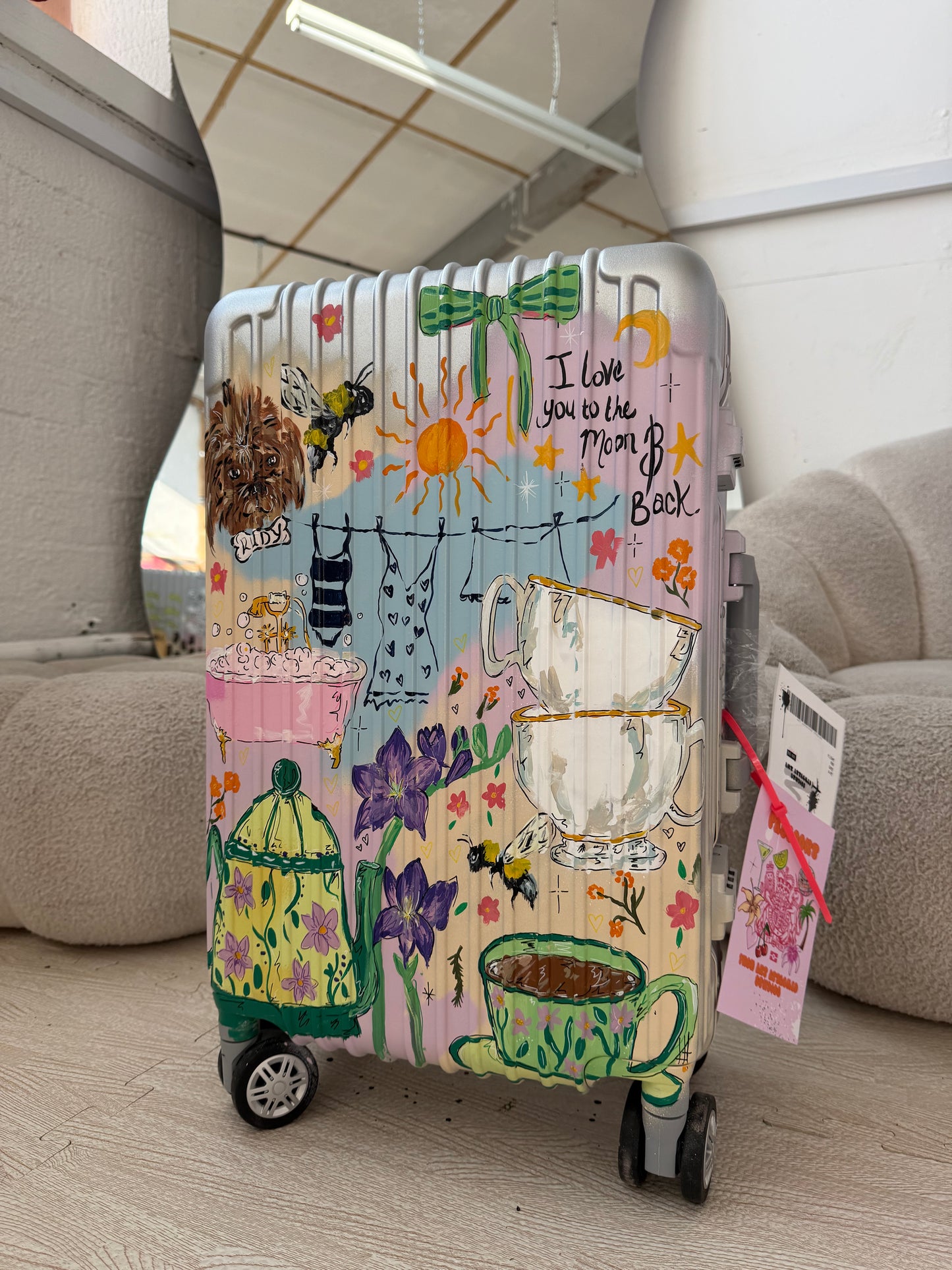 1. Custom Cabin Suitcase (Silver)