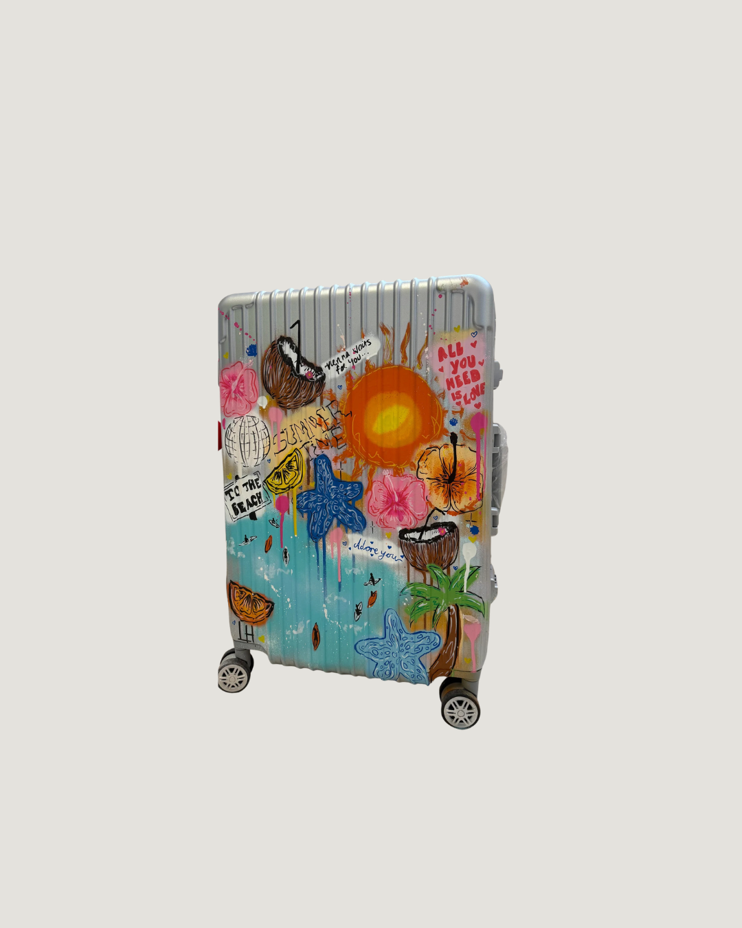 3. Custom Medium Suitcase (Silver)