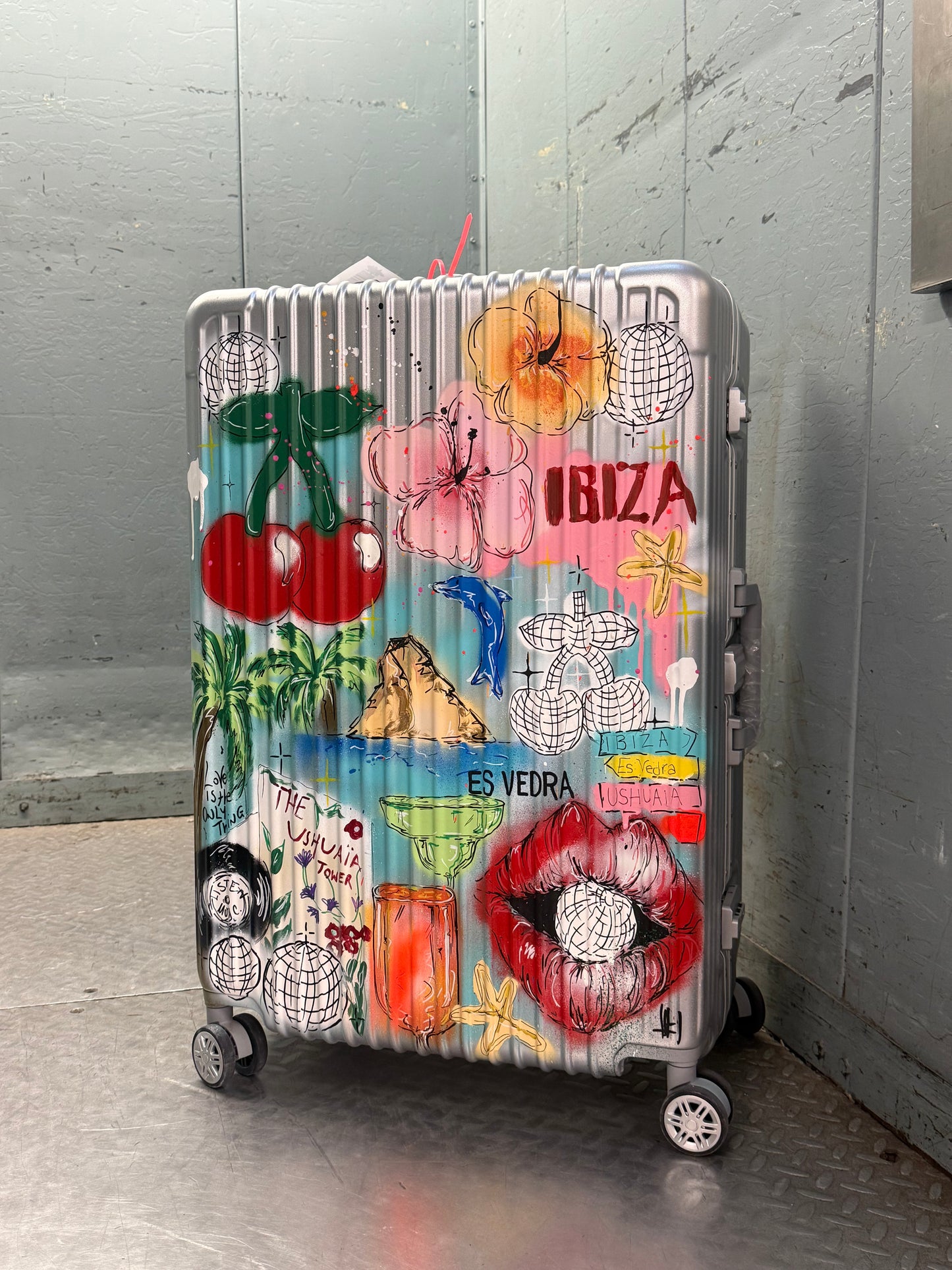 Custom Suitcase Large (Silver)