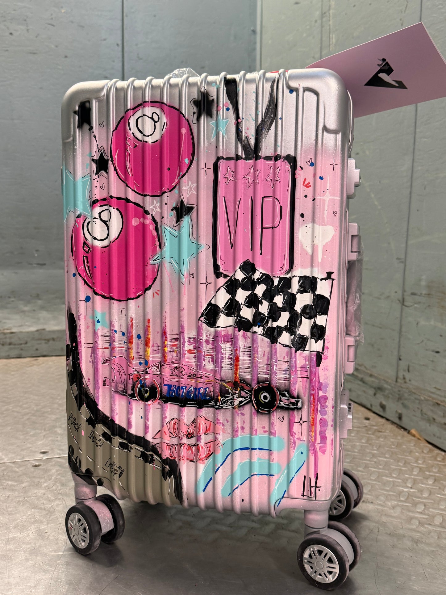 1. Custom Cabin Suitcase (Silver)