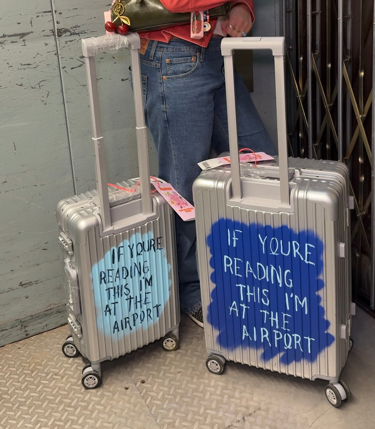 3. Custom Medium Suitcase (Silver)