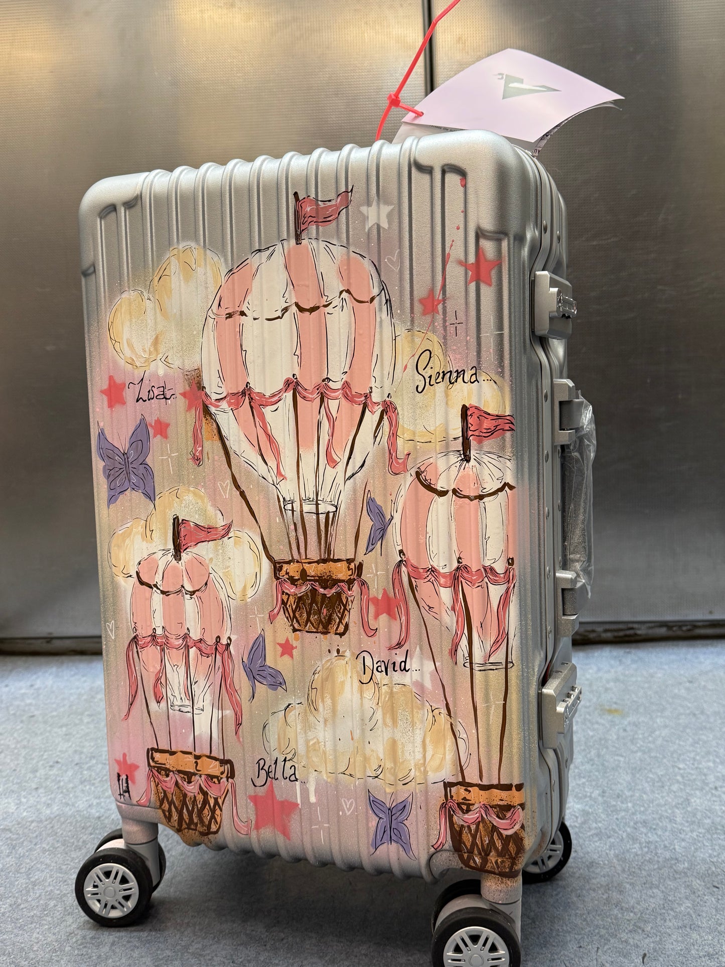 1. Custom Cabin Suitcase (Silver)