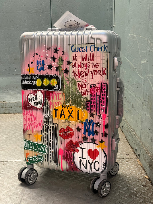 1. Custom Cabin Suitcase (Silver)