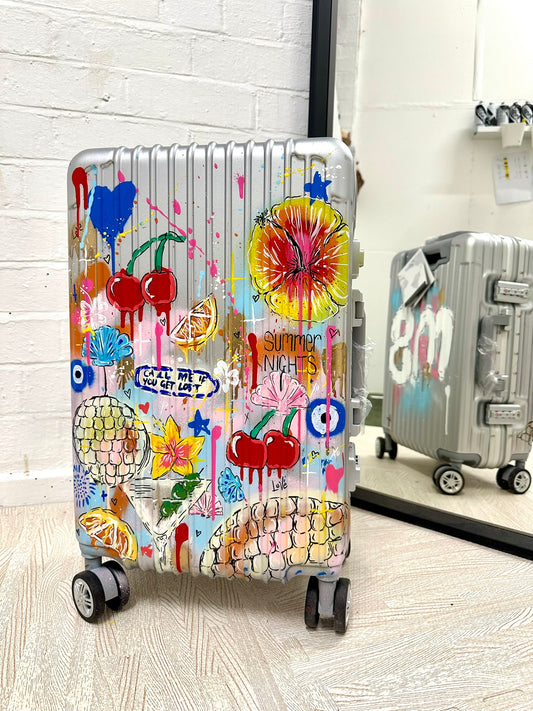 Silver Custom Cabin Suitcase